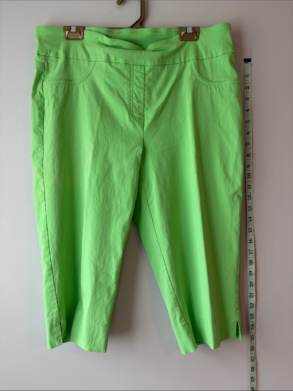 Ruby Rd. Neon Lime Stretch Bermuda Shorts